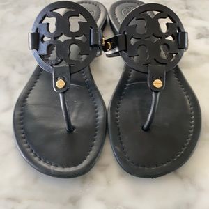 Tory Burch miller sandals black leather 8 1/2